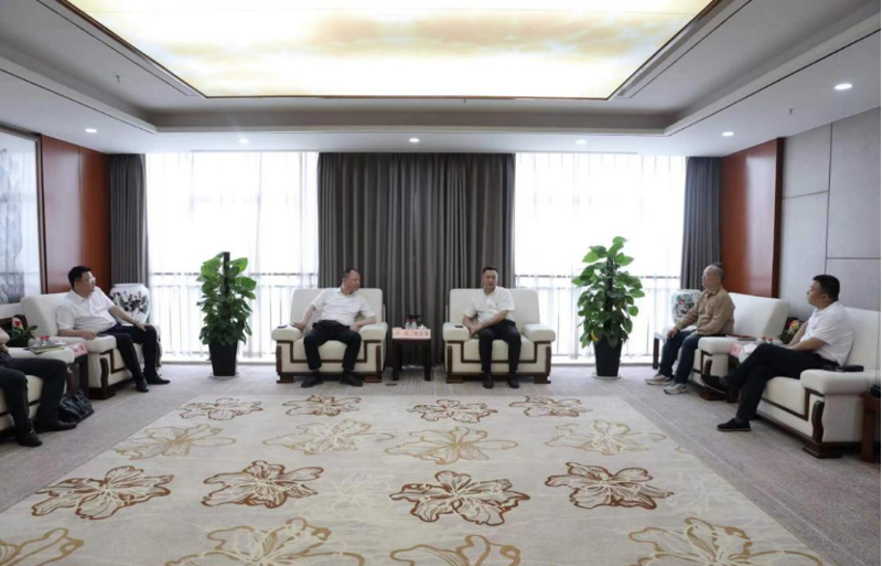 周鴻與湖南輕鹽集團(tuán)黨委副書記、副董事長(zhǎng)、總經(jīng)理李志勇舉行會(huì)談